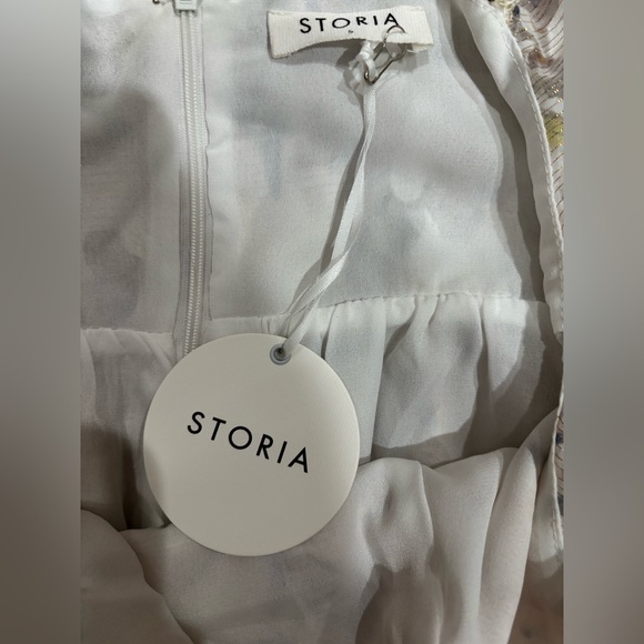 Storia Floral Square Neck Babydoll Mini Dress - Picture 4 of 6